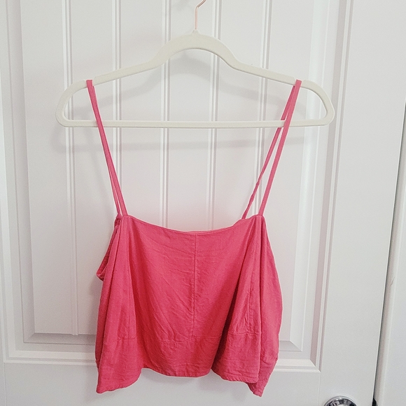 Free People Cropped Vibrant Pink Camisole - Picture 1 of 6